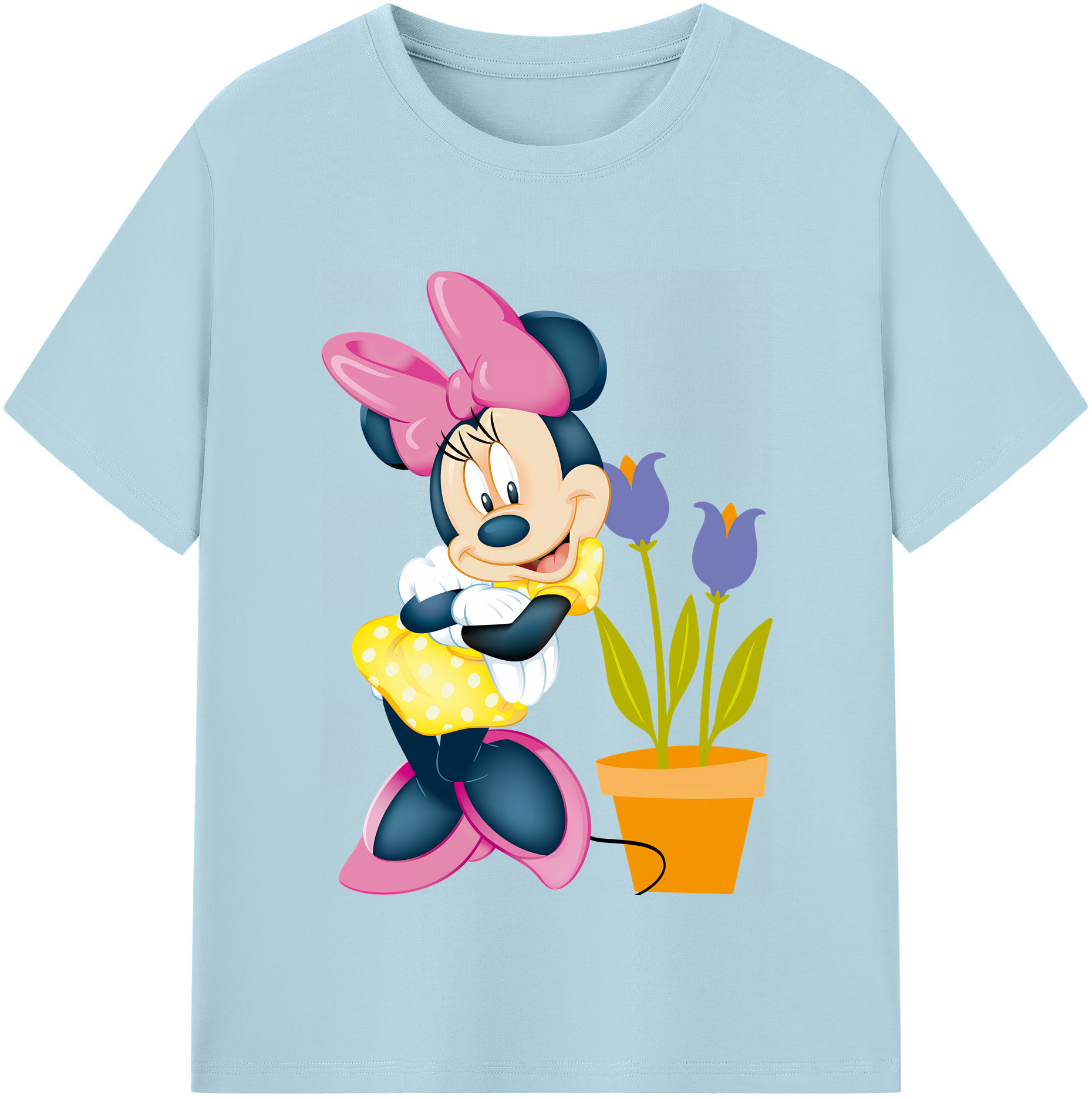 （画像用） ミッキーマウス Mickey Mouse 綿100％半袖Tシャツ（フロントプリント）